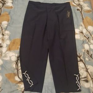 NWT Ankle Pants with Lattice cut out design